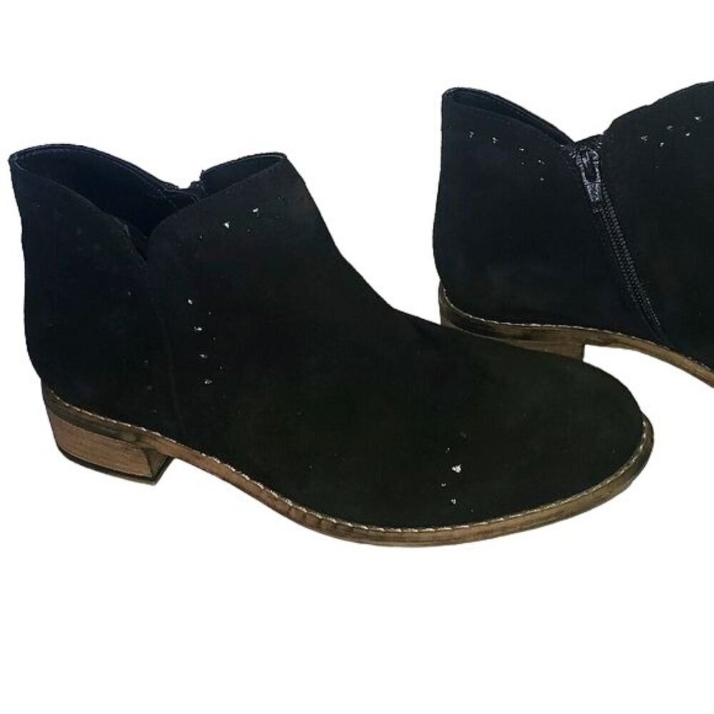 Diba True "Run Away" Black Suede Bootie Size 8M
